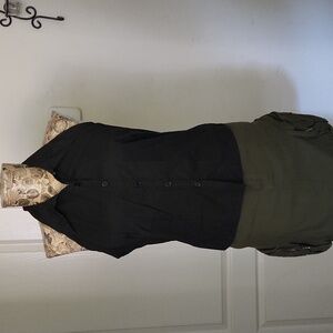 Black halter button up